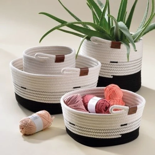 Корзина KELA Hedda черно-белый 32х30х17 см (24459)