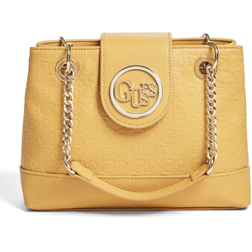 Женская сумка тоут GUESS желтая (843061105549)
