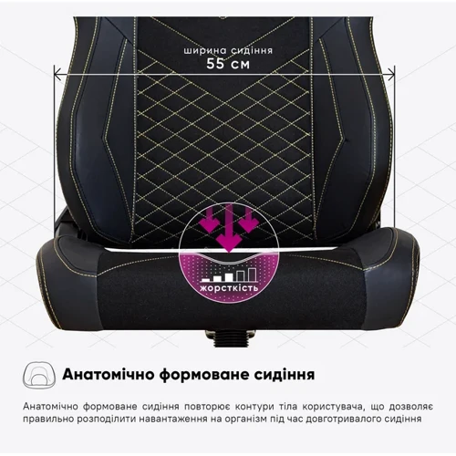 Геймерское кресло Cyberlux Poseidon Black (арт. GM-415 B) фото 11
