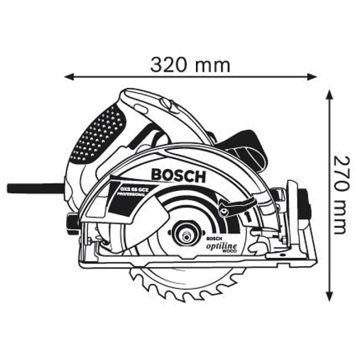 Дискова пила Bosch GKS 65 GCE (0601668900): Потужність, Вт 1800 Вт