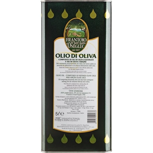 Олія оливкова Frantoio di Sant'agata 92% рафінована 8% Extra Virgin 5 л (8014531205676)
