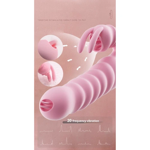 Вибратор с толчками и подогревом BOSS Series Hannah Pink