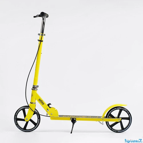Детский двухколесный самокат с ручным тормозом Best Scooter Dragon D-89726 Желтый: Максимальная допустимая нагрузка, кг 70