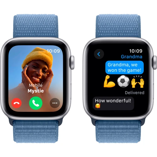 Apple Watch SE 2 2023 44mm GPS Silver Aluminum Case with Winter Blue Sport Loop (MREF3) UA фото 6