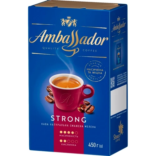 Кофе молотый Ambassador Strong 450 г (8720254065267)
