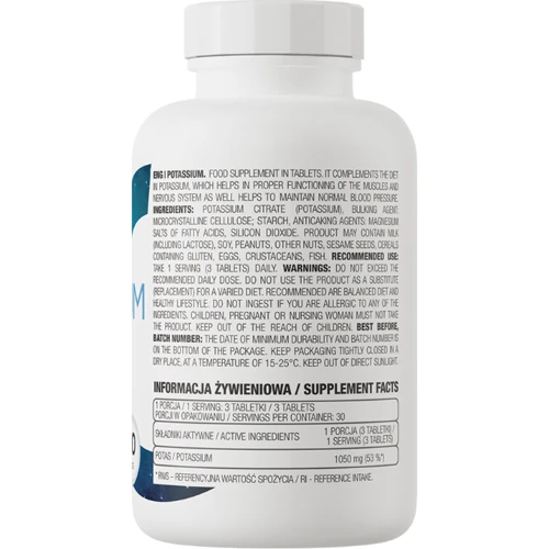 OstroVit Potassium 90 tabs / 30 servings: Форма выпуска Таблетки