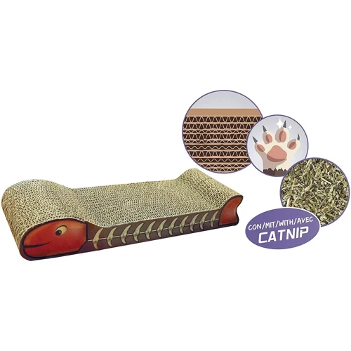 Кігтеточка Croci Fish with Catnip 44х14х7 см (C6020977): Розміри основи 44х14х7 см