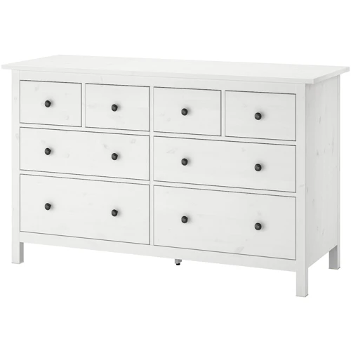 Комод с 8 ящиками ІКЕА HEMNES 160х96 см белая морилка (10239280)