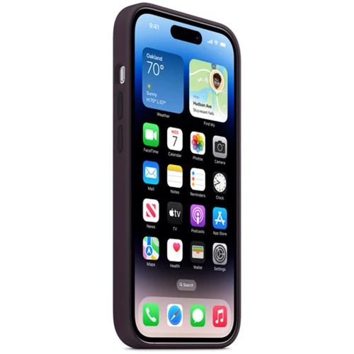 Чехол для iPhone Mobile Case Silicone Case Full Protective Elderberry for iPhone 15 Pro Max: Цвет фиолетовый