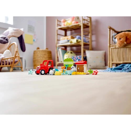 Конструктор LEGO DUPLO Фермерский трактор и животные (10950): Количество деталей, шт. 27