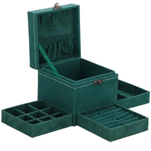 Скринька для прикрас (футляр для біжутерії) Springos 12x12x12 см HA1088 фото 10