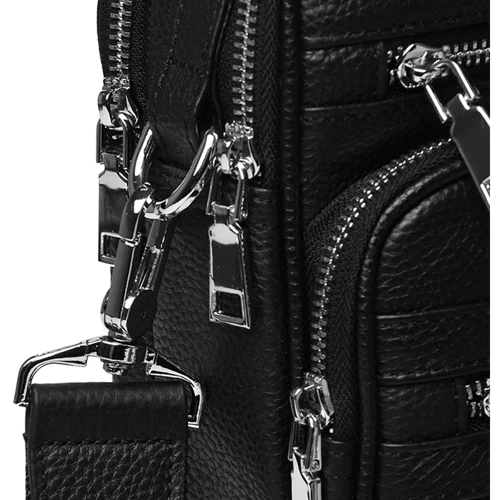 Чоловіча сумка планшет Ricco Grande чорна (K16439-black): Застібка Блискавка