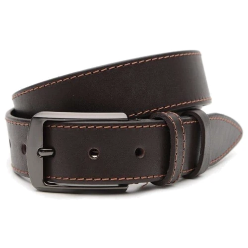 Мужской ремень Borsa Leather коричневый (V1125GX19-brown)