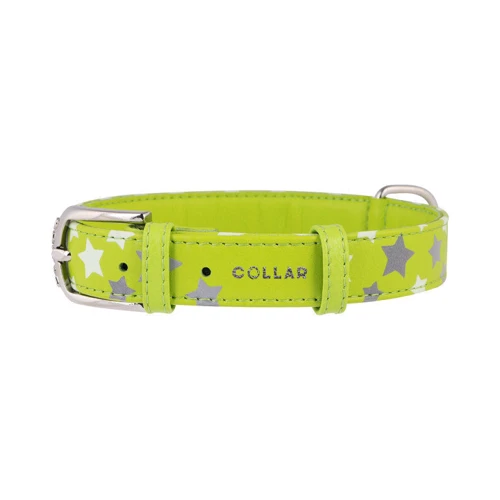 Ошейник Collar Glamour с узором Звездочка Светящийся 30-39 см 20 мм салатовый (4823089301280): Цвет зеленый