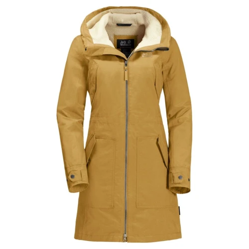 Парка Jack Wolfskin Rocky Point Parka 1109372-5205 44 горчичная демисезонная с капюшоном