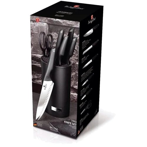 Набір кухонних ножів Berlinger Haus Black Silver Collection 7 предметів (BH 2796): Кількість предметів 7