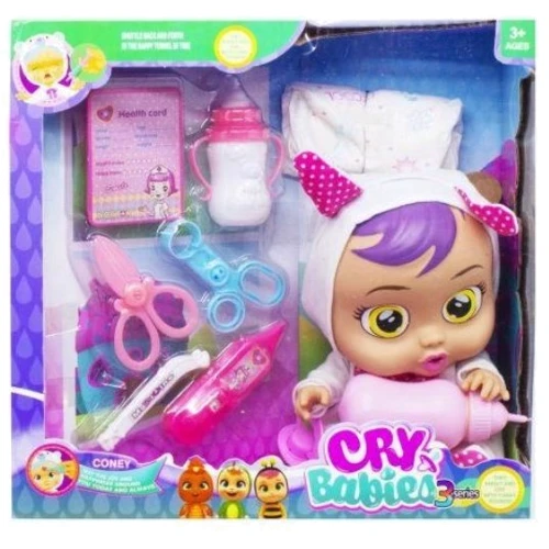 Пупс Cry Babies Зайчик белый (3360-20)