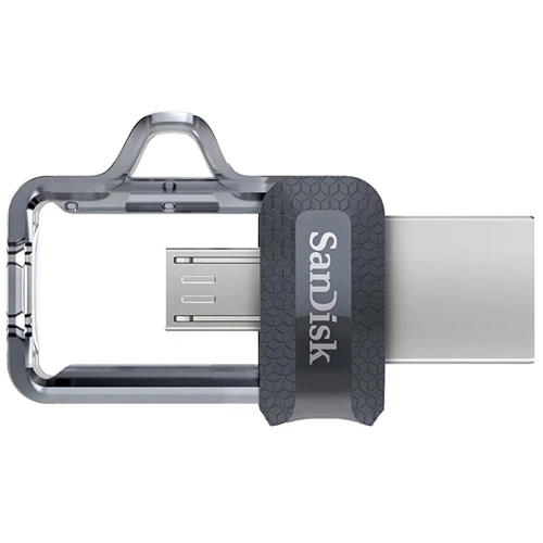 USB-флешка SanDisk 64GB Ultra Dual Drive M3.0 USB 3.0/microUSB OTG Black (SDDD3-064G-G46): Обсяг пам'яті 64 GB