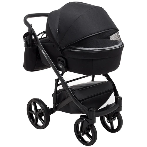 Коляска 2 в 1 Bair Marcel Soft BM-452 чорний: Матеріал коліс резина