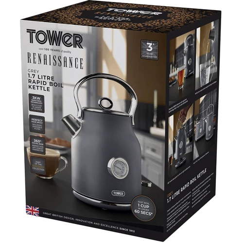 Электрочайник TOWER T10063GRY: Объем, л 1.7