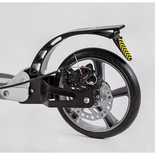 Двухколесный самокат с дисковым тормозом Best Scooter Factor BS-81766 Серебристый: Максимальная допустимая нагрузка, кг 100