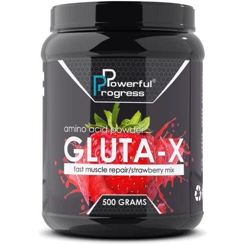 Аминокислота для спорта Powerful Progress Gluta Х 500 g /50 servings/ Strawberry