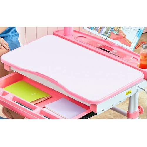 Комплект Evo-kids (стул+стол+полка+лампа) Evo-19 Z (Green) с лампой - столешница белая / цвет пластика зеленый