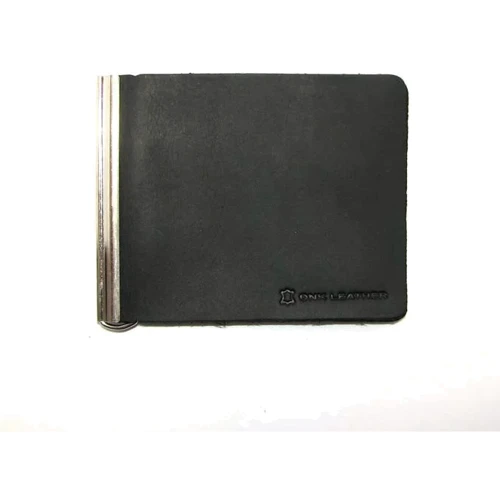 Чоловік затиск для грошей DNK Leather чорний (DNK Зажим Spring + col.J)