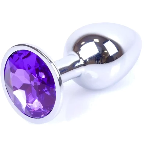 Анальная пробка Boss Series - Jewellery Silver PLUG Purple S (BS6400009)