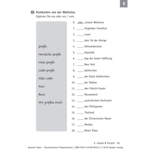 Deutsch üben Taschentrainer: Präpositionen: ISBN 9783190074938, 978-3-19-007493-8