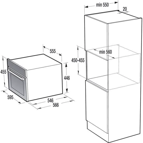 Духова шафа електрична Gorenje BCM547ST: Потужність підключення, Вт 3000