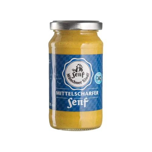 Горчица Munchner Kindl средне-острая органическая 200 мл (4260112293622)