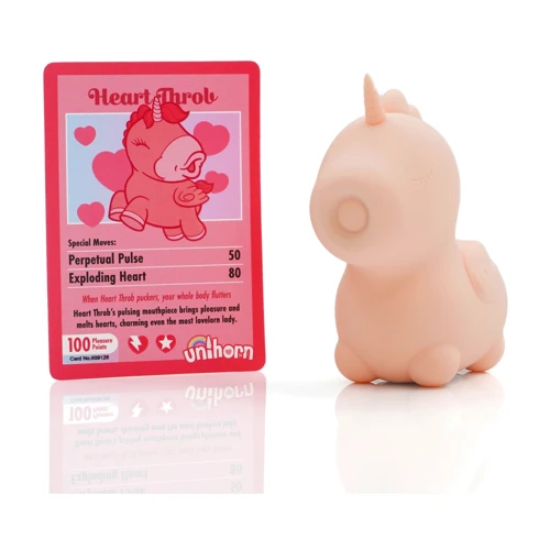 Вібратор-єдиноріжка Unihorn - Heart Throb, з пульсацією