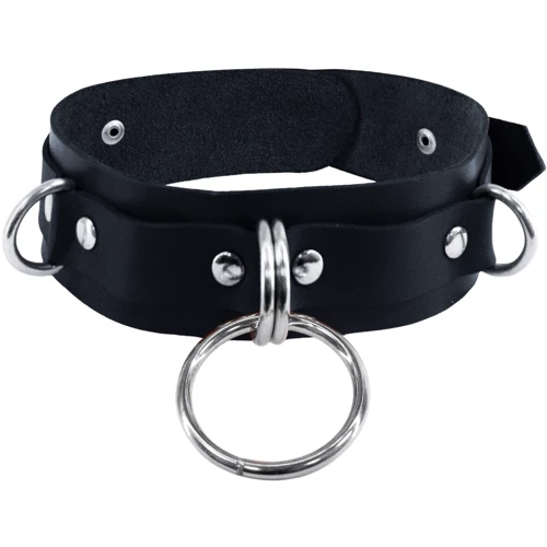 Ошейник для фиксации из натуральной кожи Feral Feelings - D-Rings Black: Производитель Feral Feelings