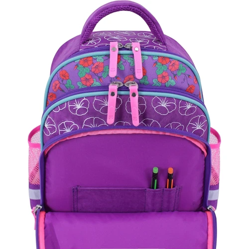 Рюкзак школьный Bagland Mouse 339 фиолетовый 498 (0051370): Корпус рюкзака Мягкий