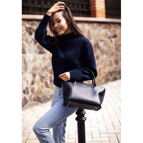 Женская сумка тоут Midi BlankNote темно-синяя (BN-BAG-24-navy-blue): Тип Сумки