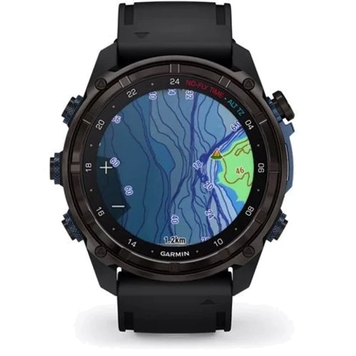 Смарт-часы Garmin Descent Mk3i 51mm Carbon Grey DLC Titanium with Black Silicone Band and Descent T2 Transceiver (BNDL-DMK3-51CGDT2): Фитнес-функции Пульсоксиметр, Альтиметр, Шагомер, Подсчет калорий, Пульсометр, GPS-модуль