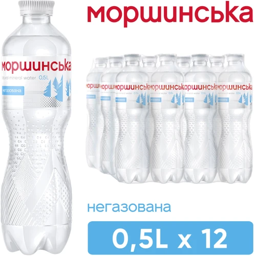 Вода Моршинська минеральная природная столовая негазированная 12х0.5 л (DS48200170006351): Объем, л 6