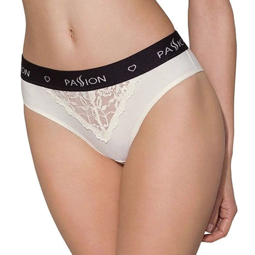 

Трусики с широкой резинкой и кружевом Passion PS001 Panties ecru, size Xl