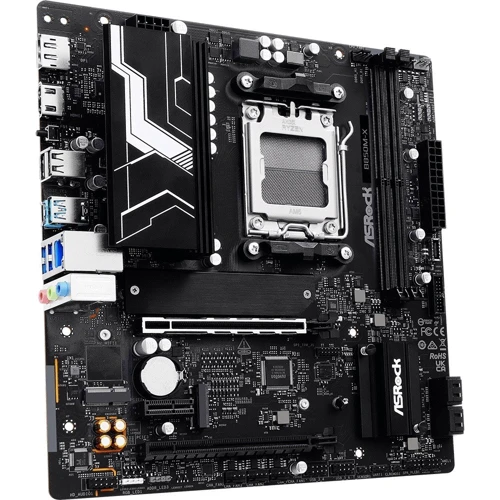 ASRock B850M-X UA: Разъемы на задней панели USB 3.2 Gen 1, USB Type-C, USB 2.0, HDMI, DisplayPort