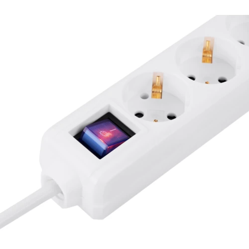 Сетевой фильтр 2E 6 розеток, 3 м, White (2E-U06ESM3WH): Тип розеток Евророзетки