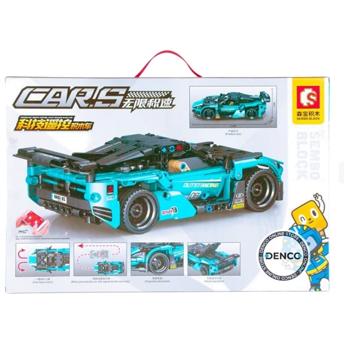 Радіокерований конструктор Sembo Block Спортивний автомобіль, 440 деталей (701905)