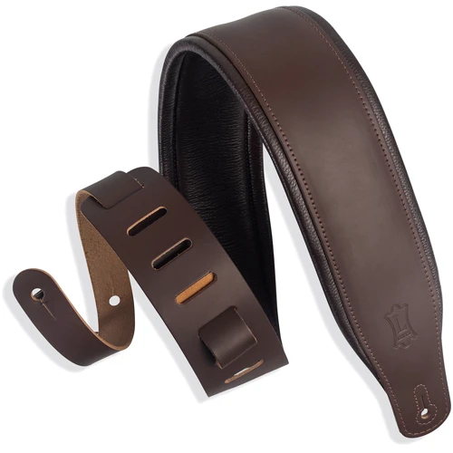 Гитарный ремень LEVY'S M26PD-DBR_DBR Classics Series Padded Two-tone Guitar Strap (Dark Brown)
