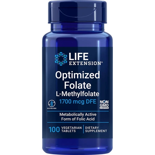 Life Extension Optimized Folate 1700 mcg Фолат оптимизированный 100 таблеток