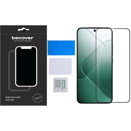 Аксесуар для смартфона BeCover Tempered Glass Black для Xiaomi 14 5G (710789): Колір черный