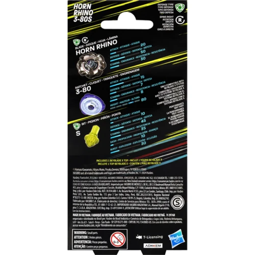 Игрушка-волчок HASBRO BEYBLADE HORN RHINO серии Beyblade X (F9590_G0192) фото 2