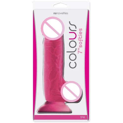 Ns Novelties Colours Softies 7 Inch Dildo - цветной реалистичный фаллоимитатор, 17.8x3.4 см