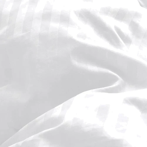 Простирадло LightHouse Sateen Stripe White на гумці страйп-сатин 160х200+25см (603890): Матеріал сатин
