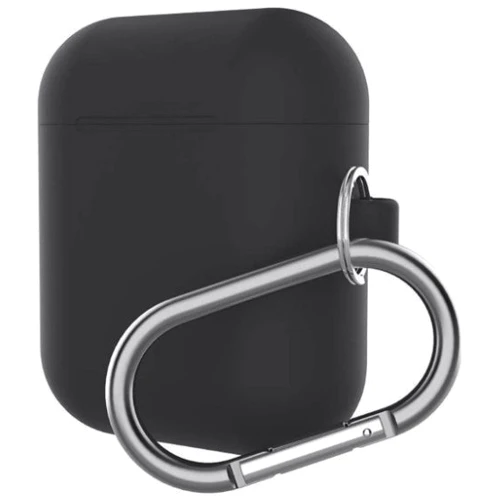 Чехол для наушников TPU Case with Belt Black for Apple AirPods