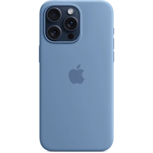 Чехол для iPhone Apple iPhone 15 Pro Max Silicone Case with MagSafe - Winter Blue (MT1Y3ZM/A): Цвет голубой